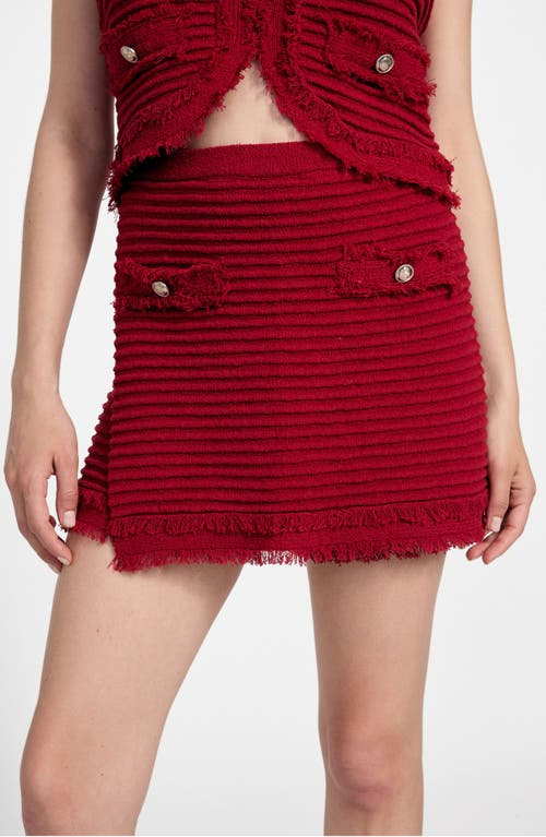 Guess Manila Bouclé Skort In Red