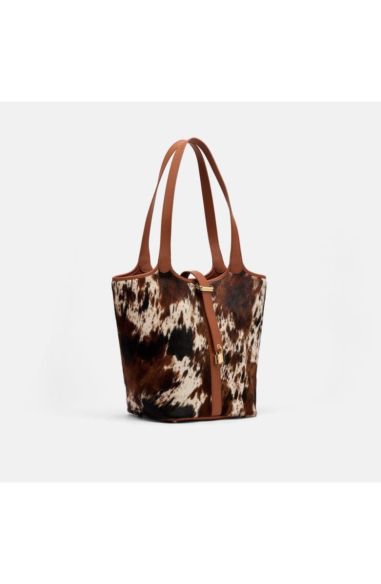 MARC NOLAN Mila Leather Tote Bag, Alternate, color, Dark Horse