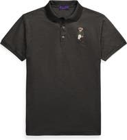 Ralph Lauren Purple Label Polo Bear Patch Cotton Piqué Knit Polo