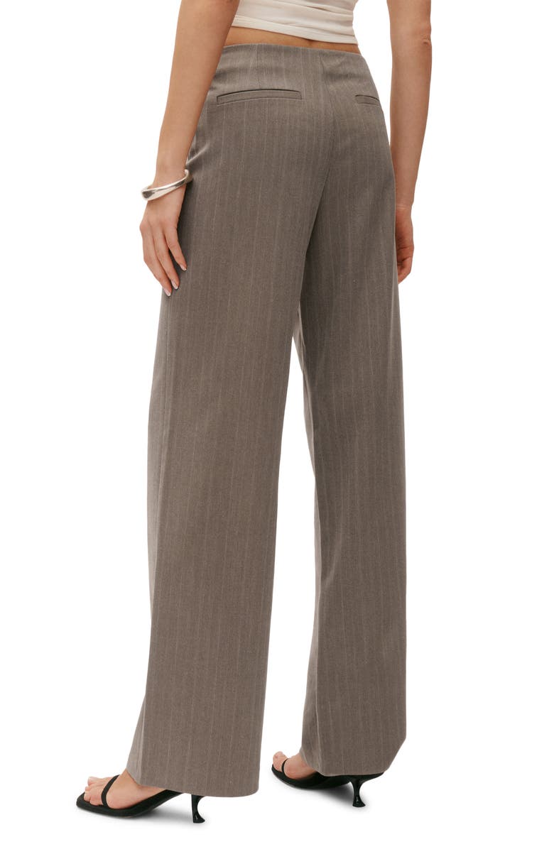Reformation Vida Stripe Straight Leg Pants, Alternate, color, 