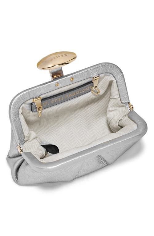 Aimee Mini Full Circle Leather Frame Crossbody Clutch In Burgundy