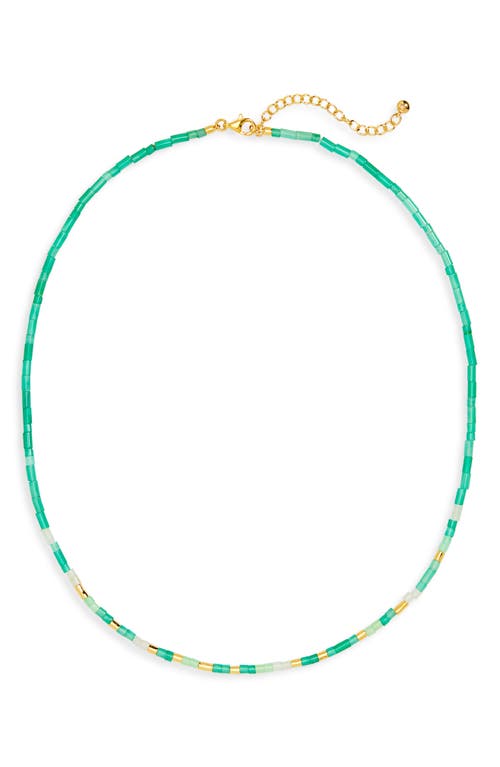 Monica Vinader Delphi Beaded Necklace In Green