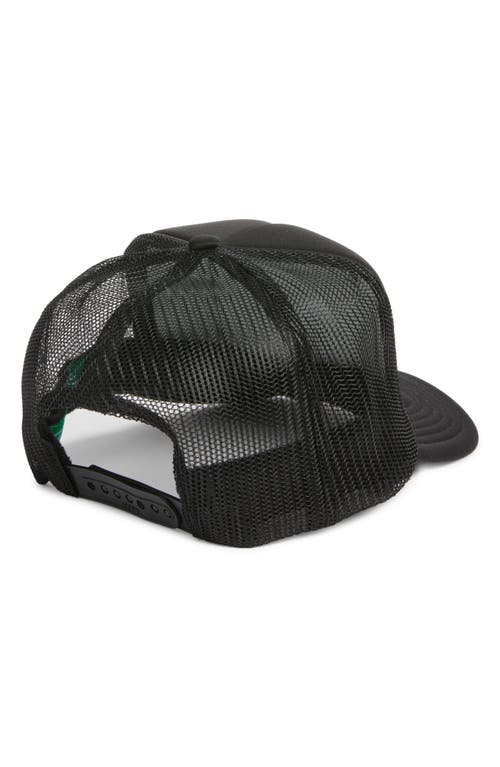 Friday Feelin ' Rad Rainbow Patch Trucker Hat In Black