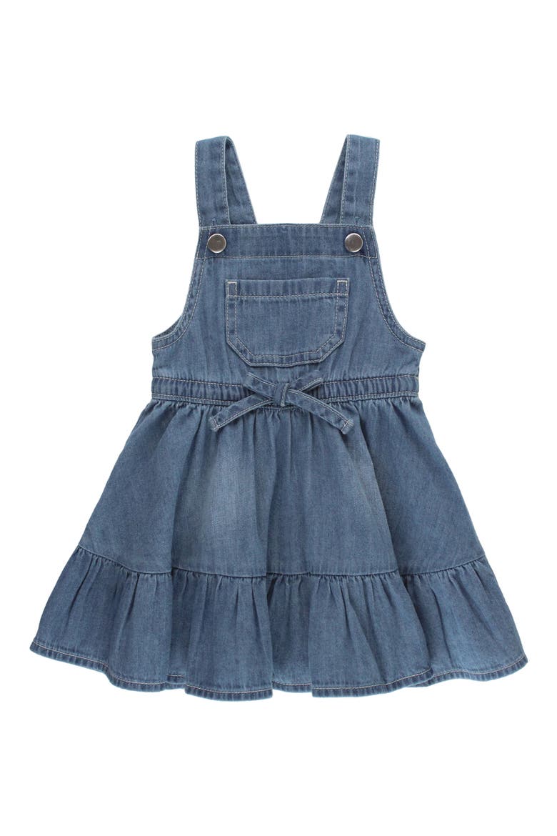 Denim Jumper Dress, Main, color, DENIM