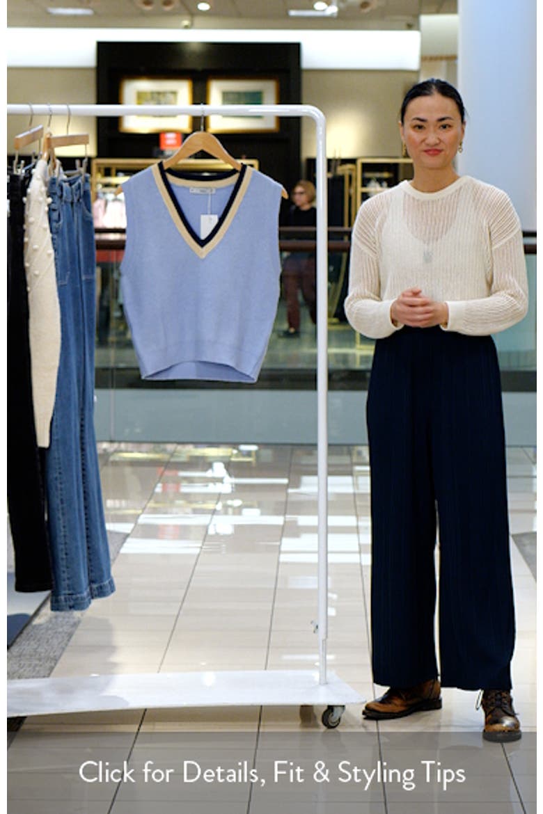 Contrast V-Neck Sweater Vest video