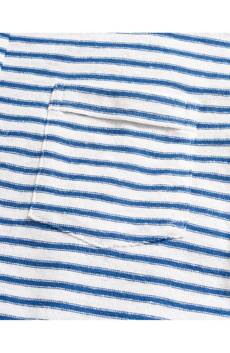 Billy Reid Reverse Stripe Hemp & Cotton Polo, Alternate, color,