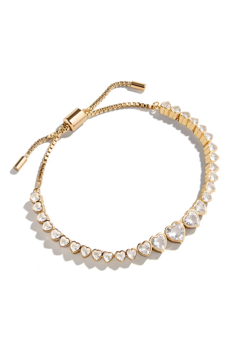 BaubleBar Marina Bracelet, Main, color, Clear/ Gold