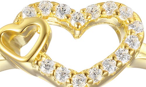 Fzn Kids' Cubic Zirconia Pavé Heart Ring In Gold