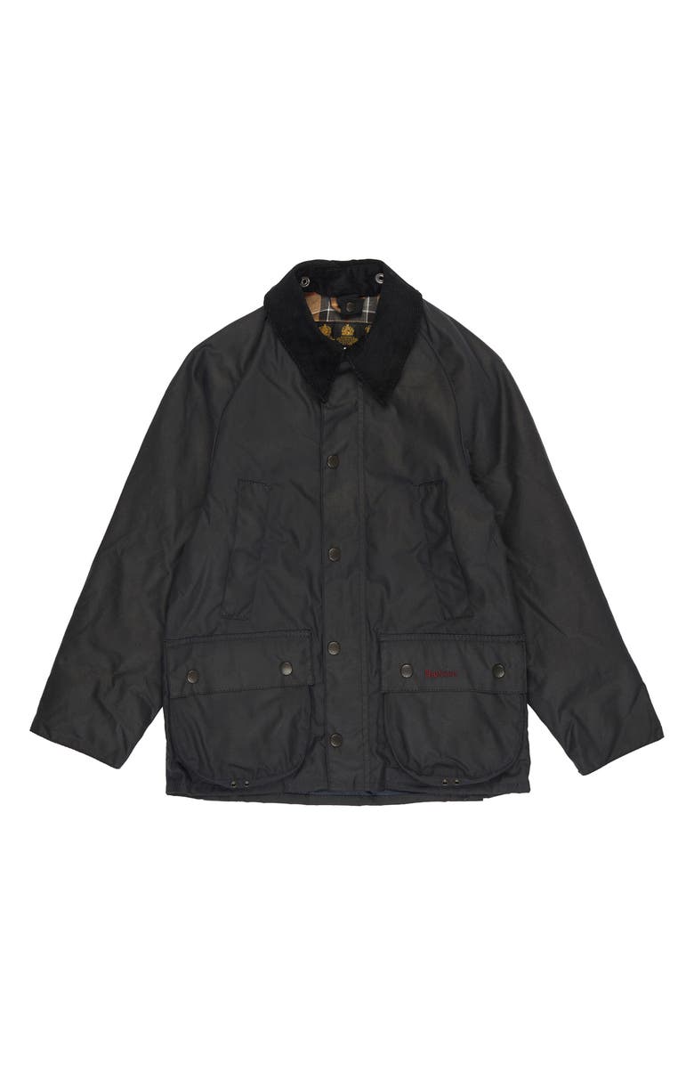 Barbour Kids' Bedale Waxed Cotton Jacket, Main, color, 