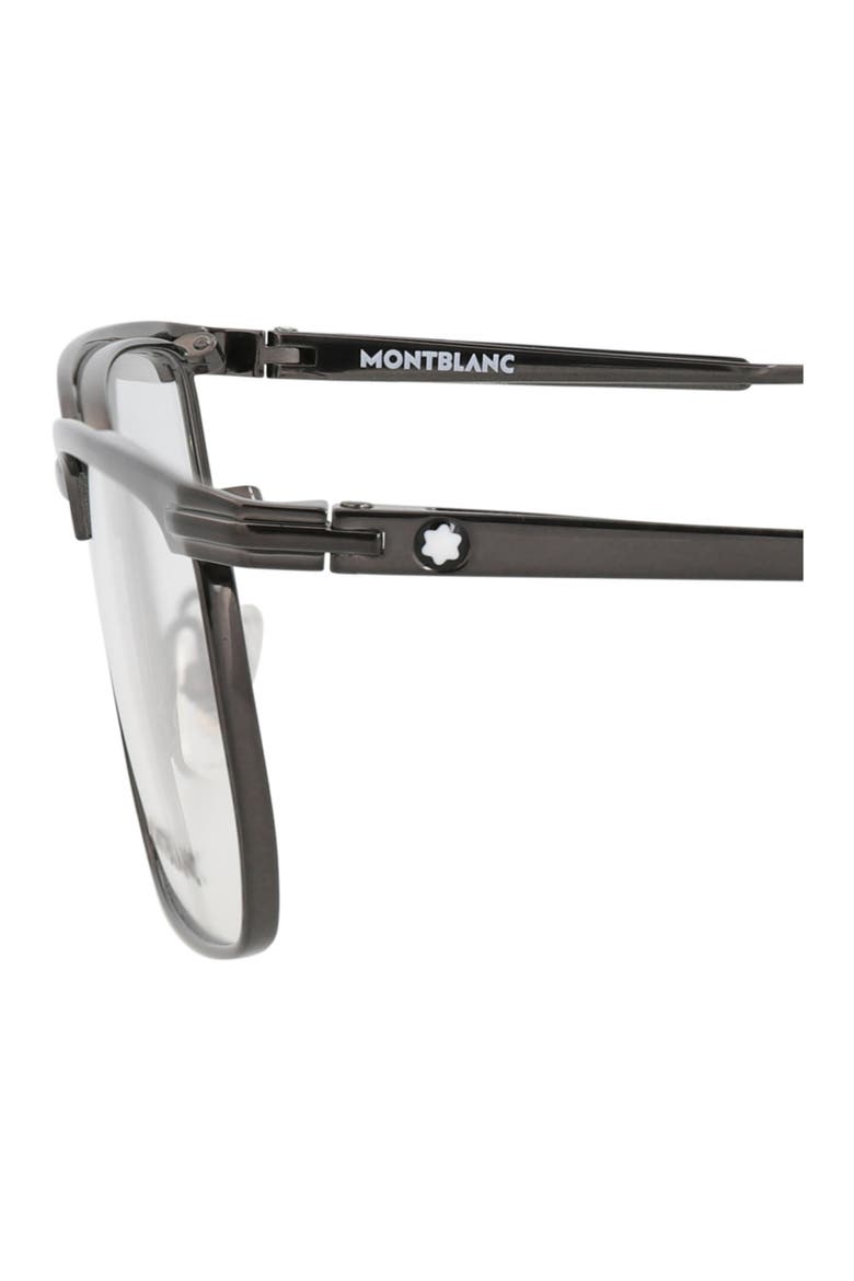 54mm Square Optical Glasses, Alternate, color, RUTHENIUM TRANSPARENT