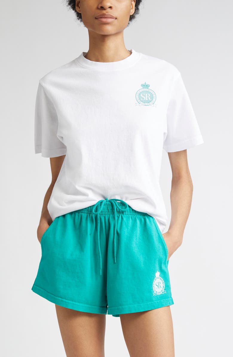 Sporty & Rich Royal Club Graphic T-Shirt, Main, color, White