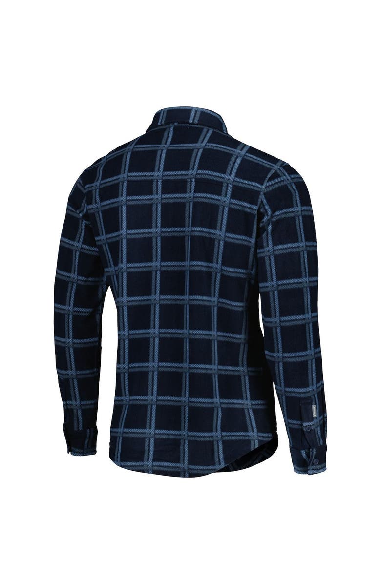 ANTIGUA Men's Antigua Navy New England Patriots Industry Flannel Button-Up Shirt Jacket, Alternate, color, Navy