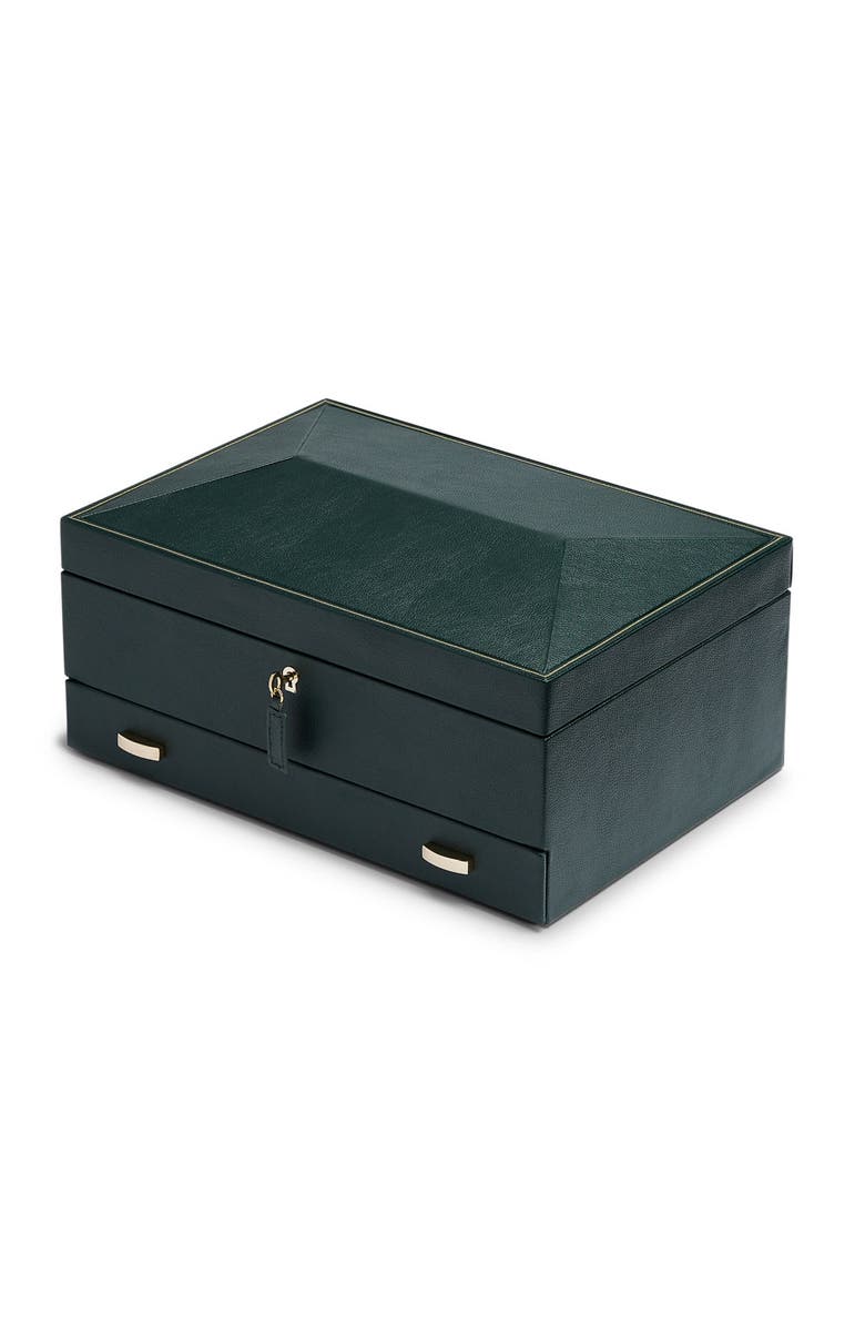 WOLF British Racing 10 Piece Watch Box with Drawer, Alternate, color, Green