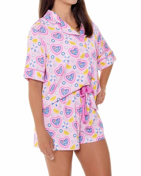 Pool Party Silky Short Sleeve Shorts Set