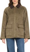 Vince Camuto Cord Collar Faux Suede Barn Jacket