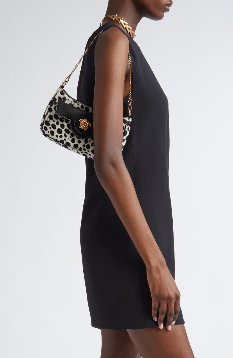 Versace Mini Medusa Genuine Calf Hair Shoulder Bag, Alternate, color,