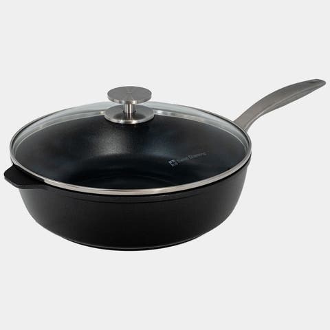 CHD Nonstick Saute Pan with Glass Lid, 4.1 qt