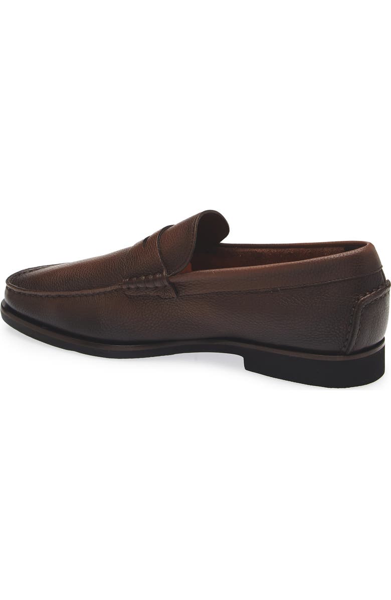 Santoni Ikangia Penny Loafer, Alternate, color, Dark Brown