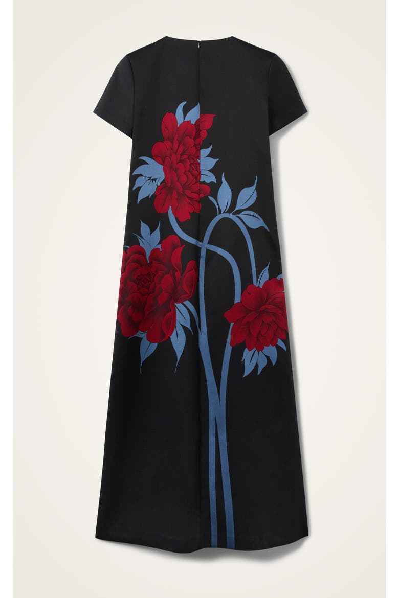 Swing Dress, Alternate, color, Peonies Jacquard Blue