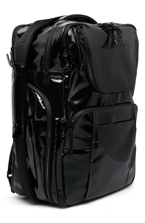 Aimee Dakota Faux Leather Travel Backpack In Black