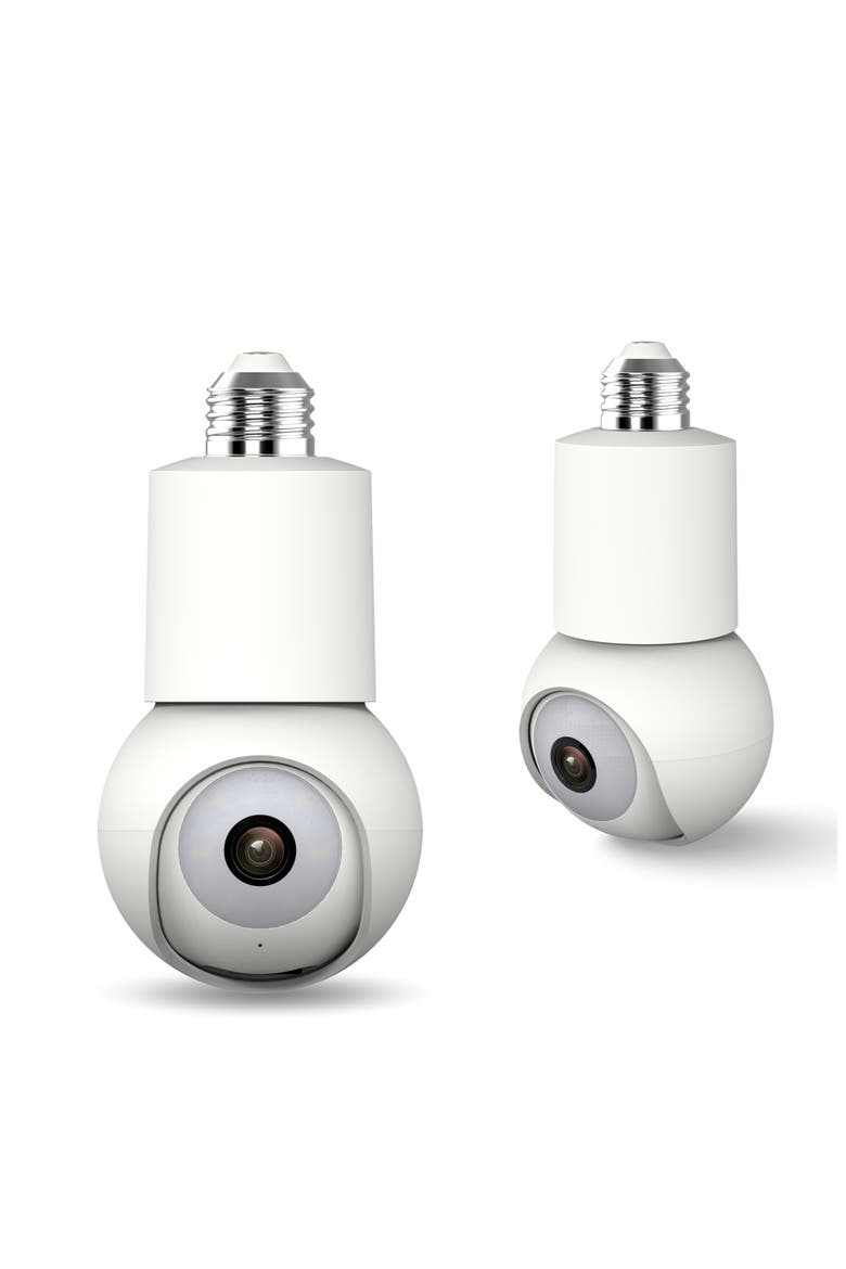 Smart WiFi 2K Light Bulb Camera, Main, color, White