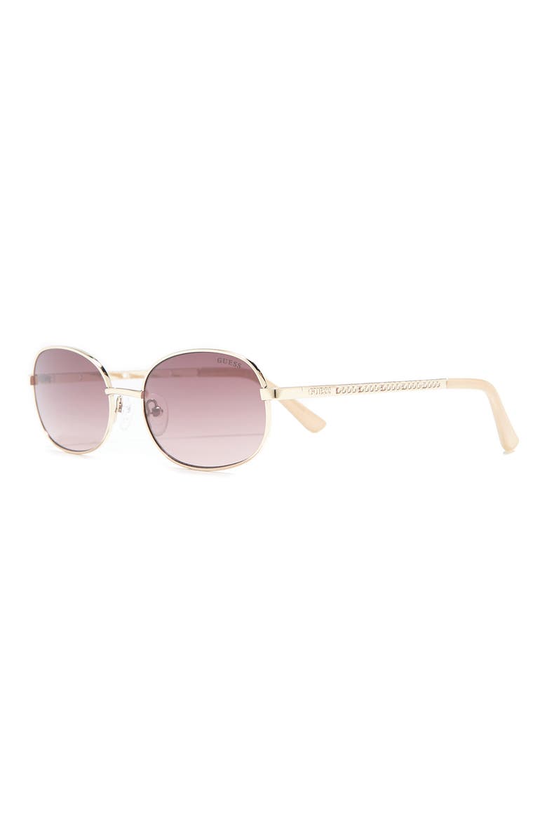 55mm Oval Sunglasses, Alternate, color, GOLD / GRADIENT BROWN