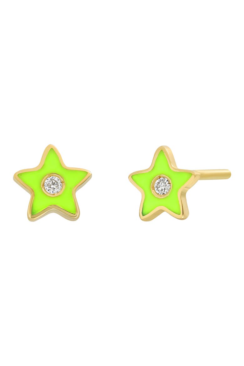 Icon Diamond Star Stud Earrings (Nordstrom Exclusive), Main, color, 18K YELLOW GOLD