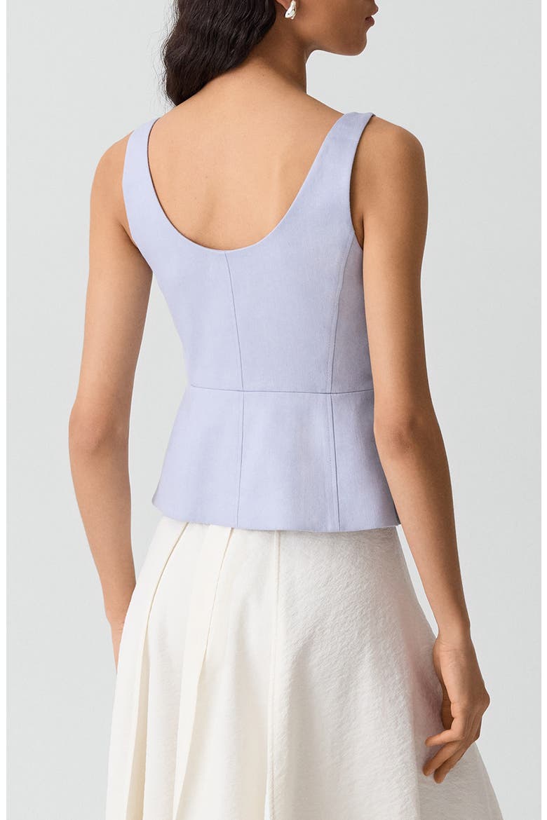 Linen Blend Vest, Alternate, color, CORNFLOWER - G2M