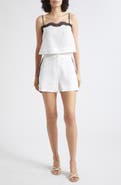 Reiss Felicity Lace Trim Linen Camisole