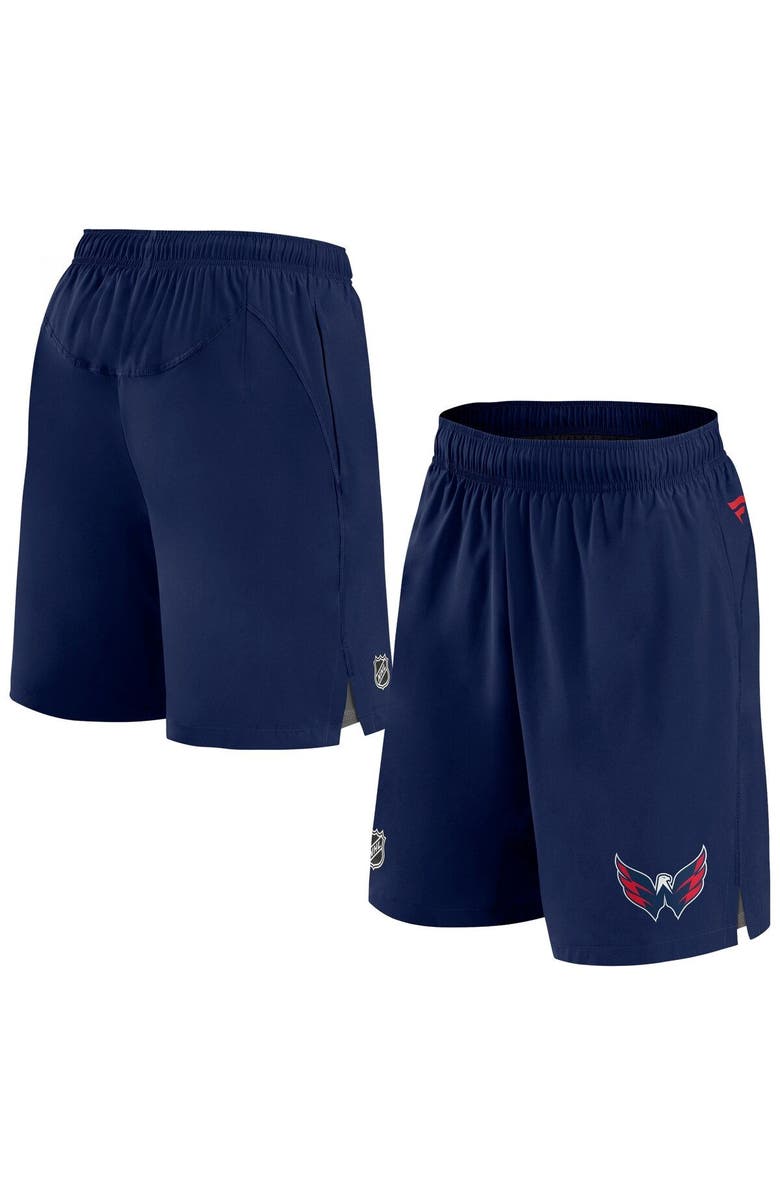 FANATICS Men's Fanatics Branded Navy Washington Capitals Authentic Pro Rink Shorts, Main, color,