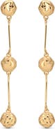 Ettika Molten Spheres Linear Drop Earrings