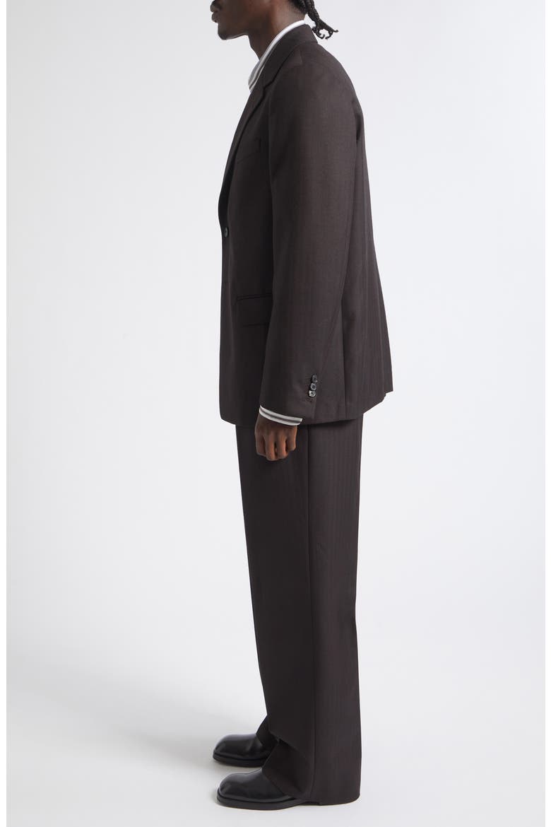 Kiel Tonal Stripe Wool Suit, Alternate, color, DARK BROWN