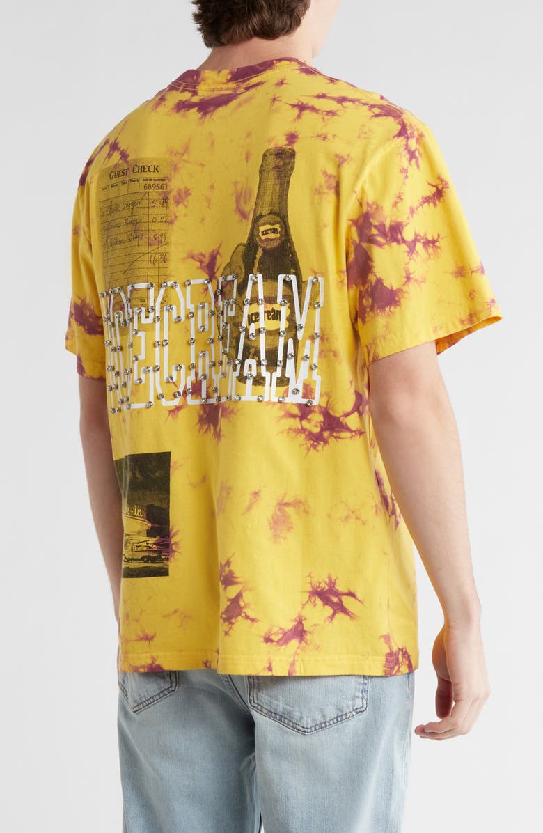 ICECREAM Dine & Dash Beaded Oversize Graphic T-Shirt, Alternate, color, Daffodil