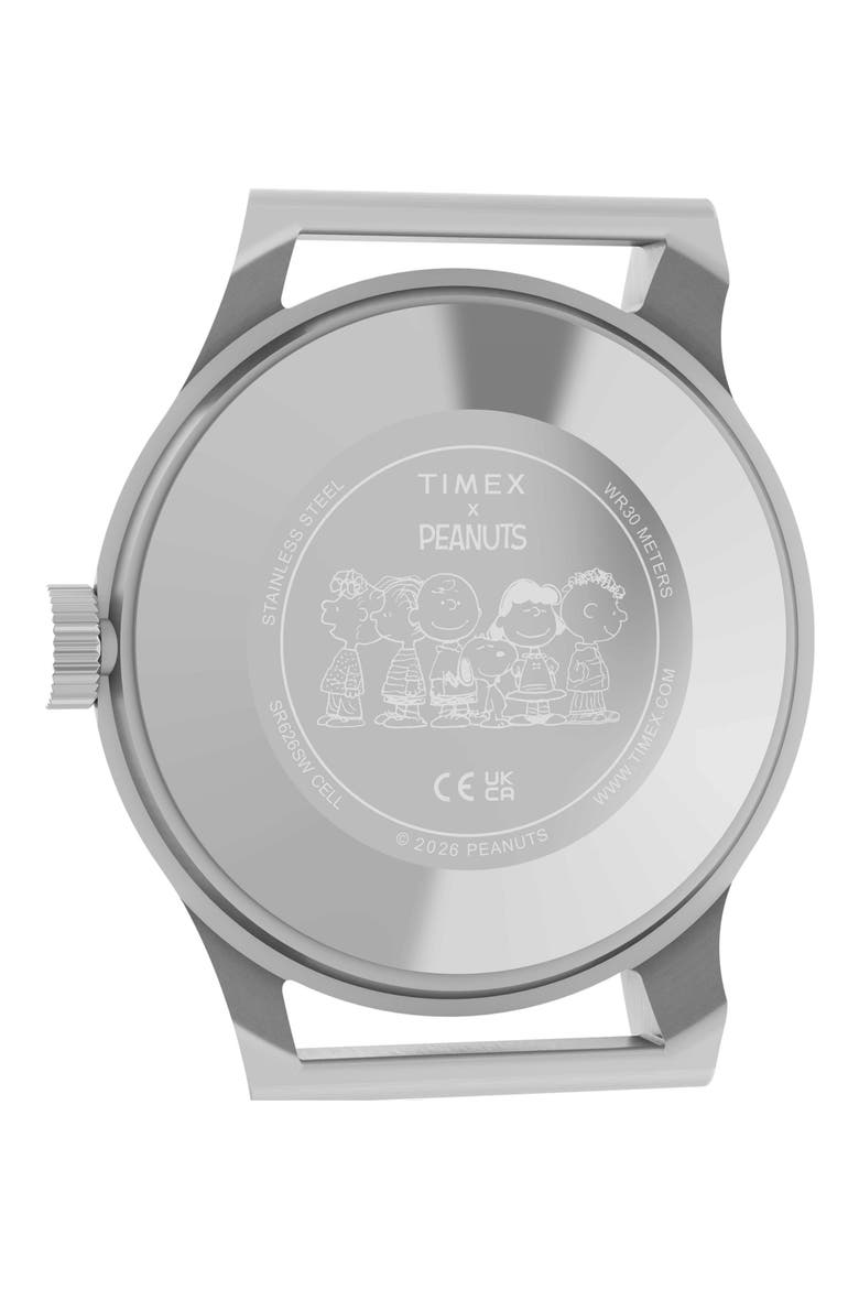 Peanuts Snoopy MK1 Racing Fabric Strap Watch, Alternate, color, BLACK