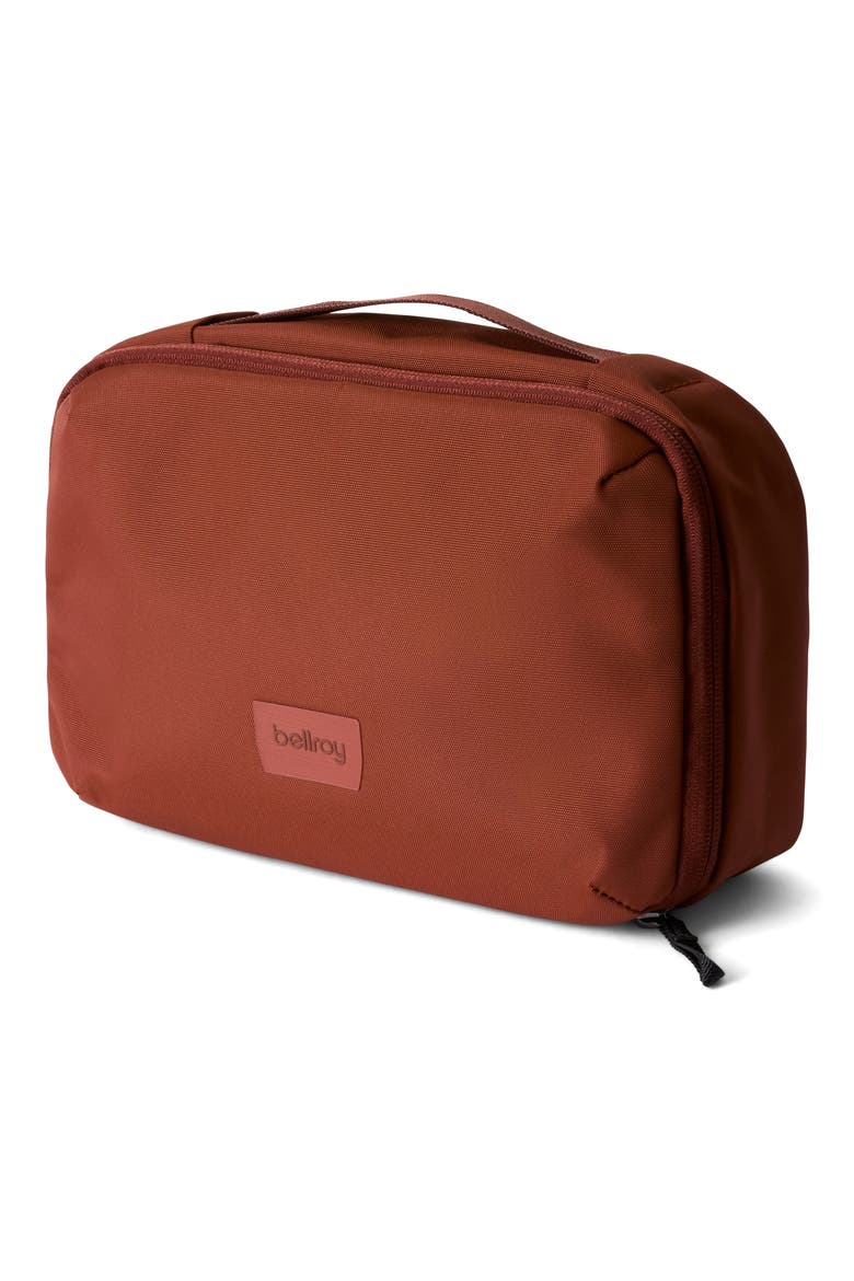 Hanging Water Resistant Toiletry Kit, Main, color, CLAY