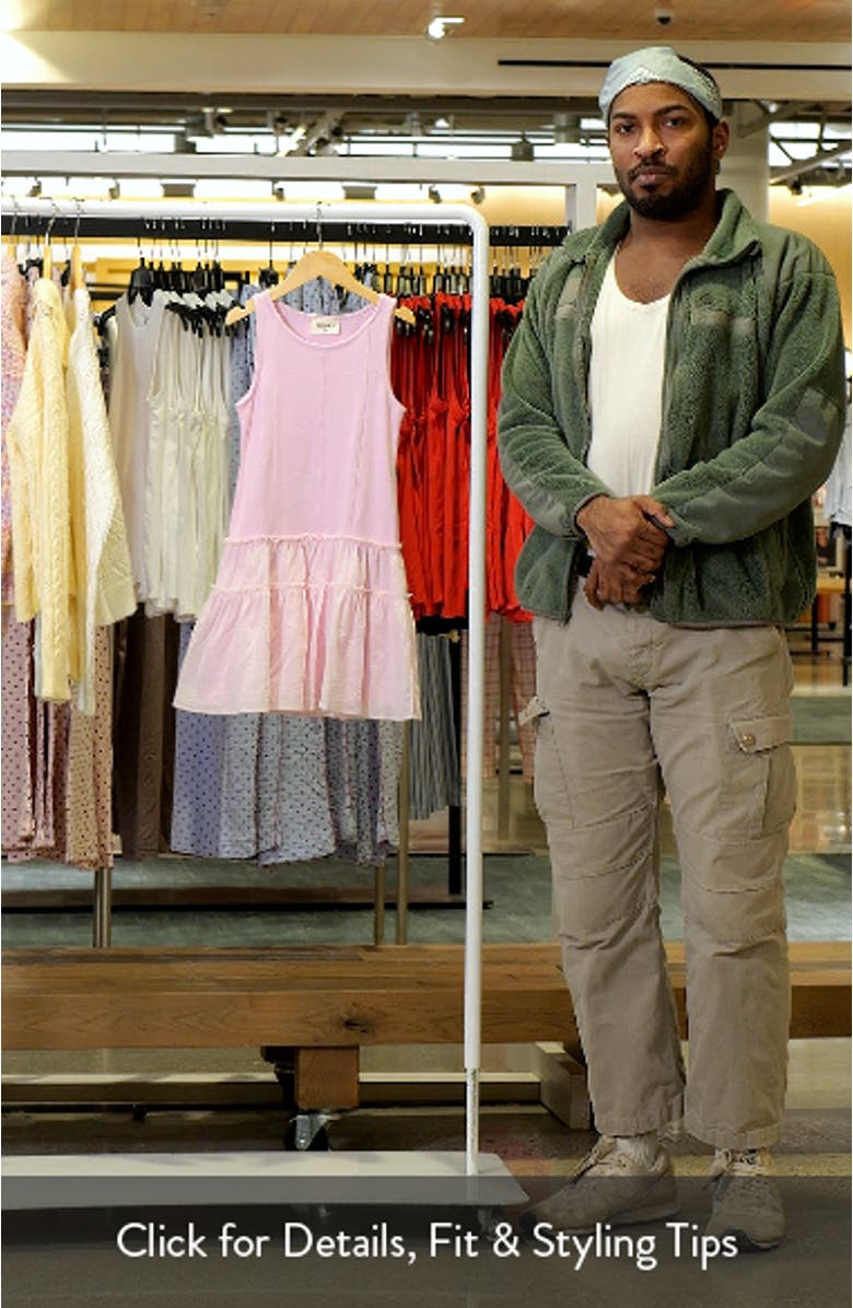 Kids' Mixed Media Drop Waist Dress, sales video thumbnail