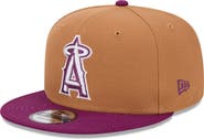 New Era Men's New Era Brown/Purple Los Angeles Angels Color Pack Two-Tone 9FIFTY Snapback Hat