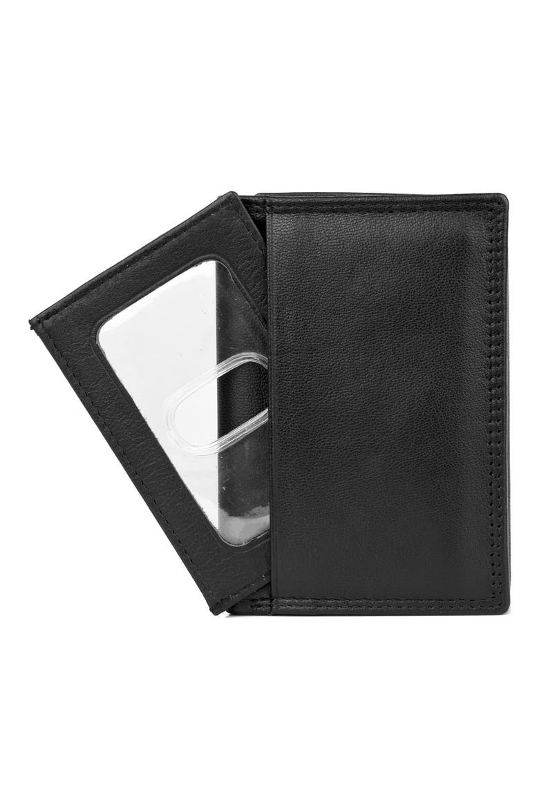 Emblem I.D. RFID Three-Fold Wallet, Alternate, color, BLACK