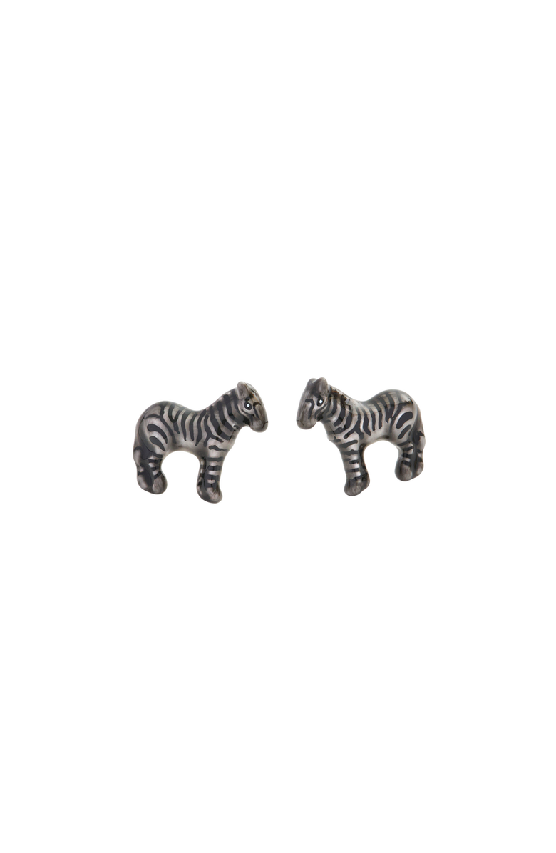 Fable England Zebra Stud Earrings, Main, color, Multi & Gold