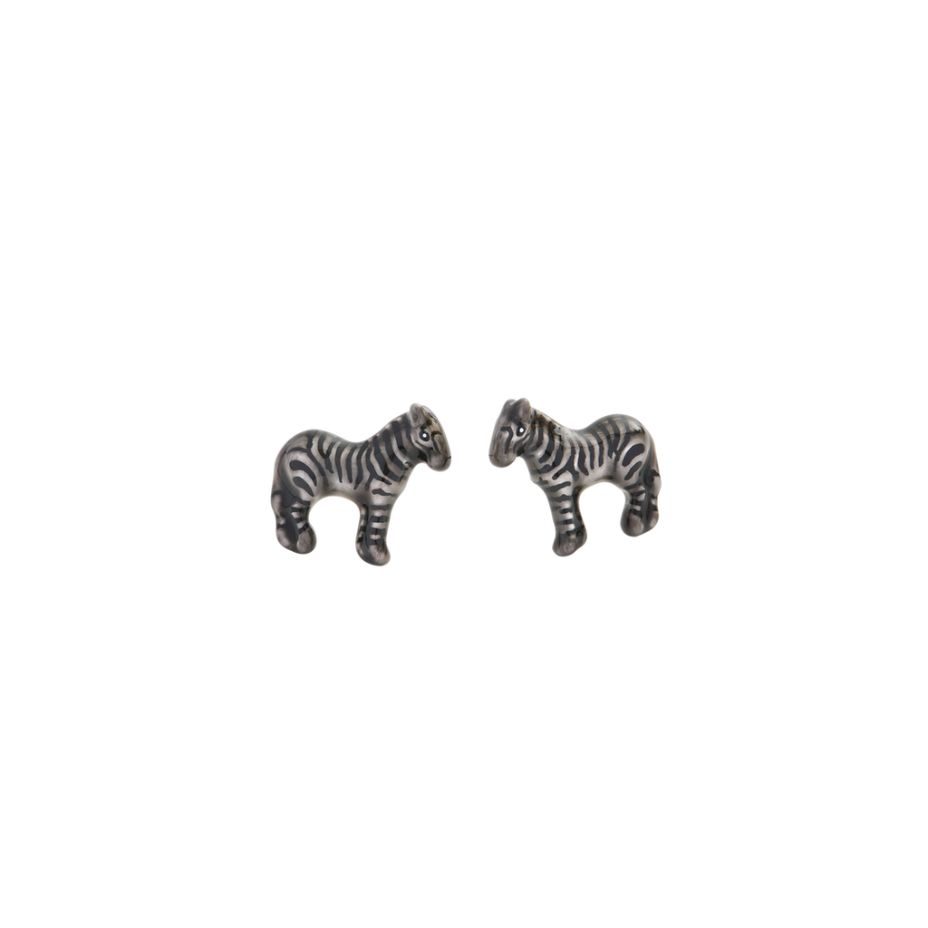 Fable England Zebra Stud Earrings