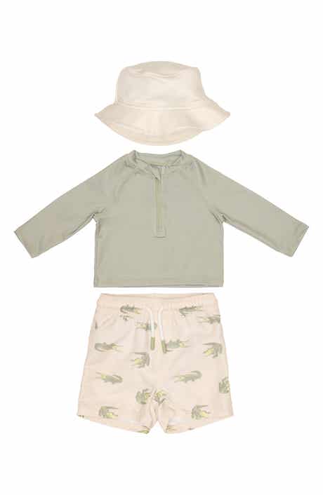 PL Baby by Petit Lem Two-Piece Rashguard Swimsuit & Bucket Hat Set
