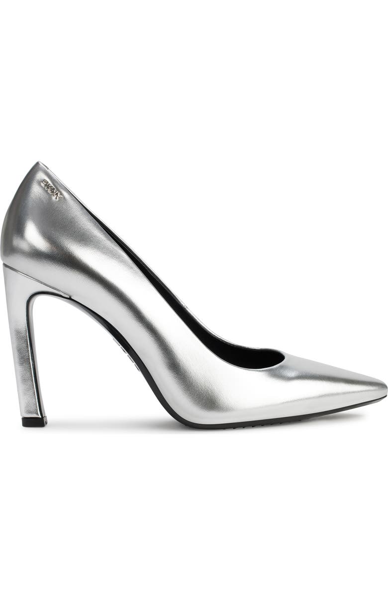 DKNY Chrystie Pointed Toe Pump, Alternate, color, Silver