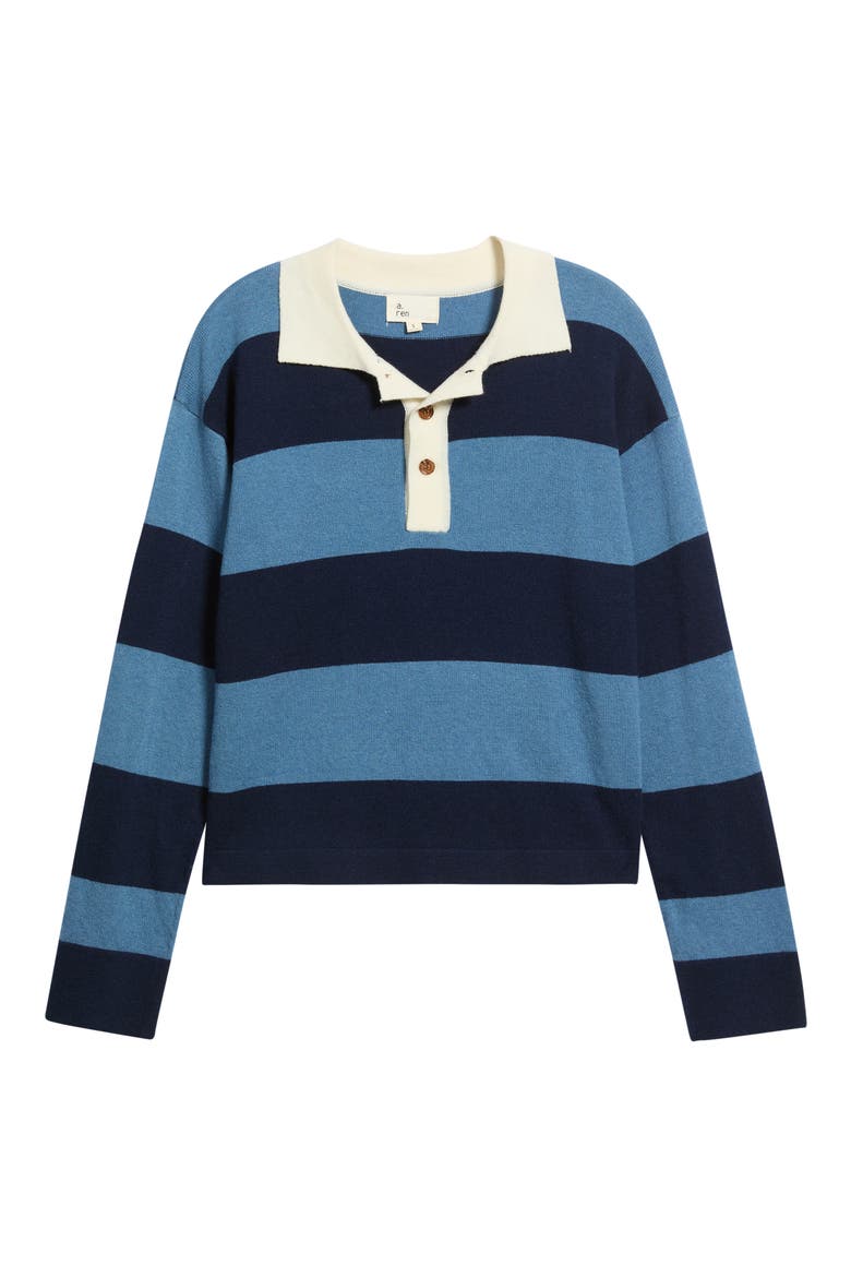 Peyton Rugby Polo Sweater, Alternate, color, BLUE NAVY