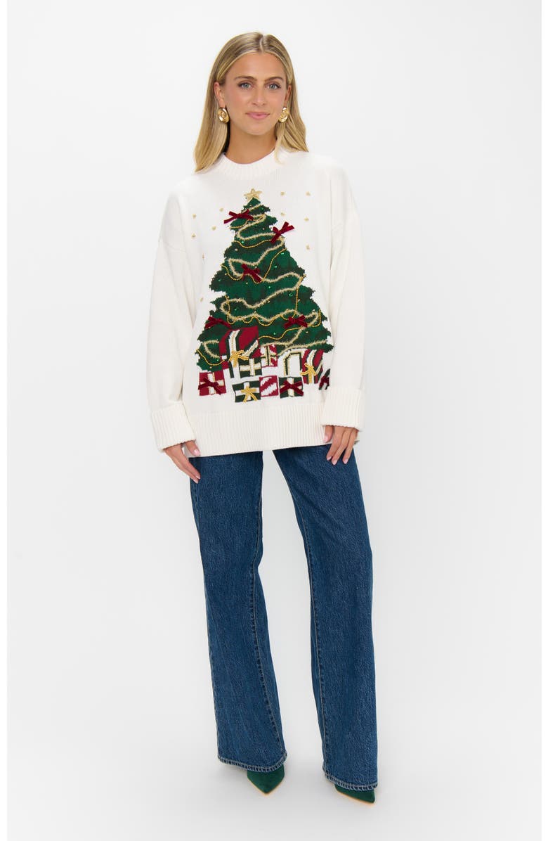 Show Me Your Mumu Fireside Sweater, Alternate, color, Christmas Tree Knit