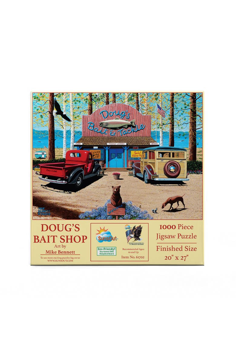 Sunsout Doug
s Bait Shop 1000 piece Jigsaw Puzzle for Adults, Alternate, color, Multicolor