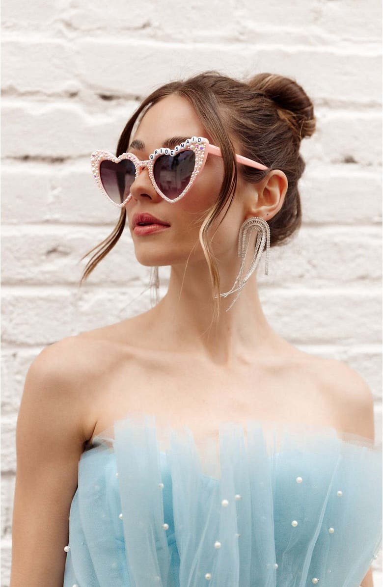 Untamed Petals Bridesmaid Sunnies, Alternate, color, Pink