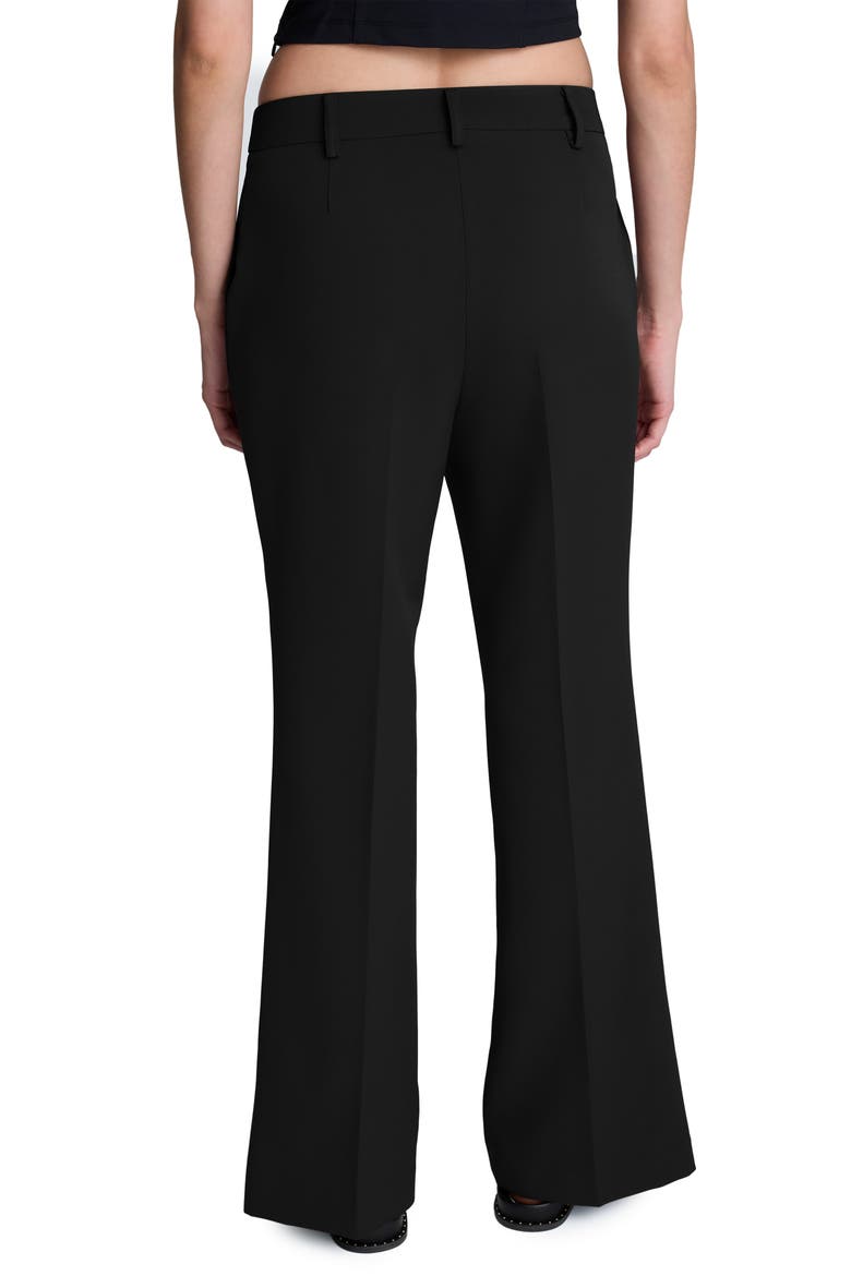 Luxe Twill Flare Pants, Alternate, color, BLACK