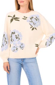 Parker Floral Print Crewneck Sweater