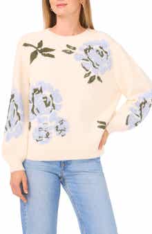 Parker Floral Print Crewneck Sweater