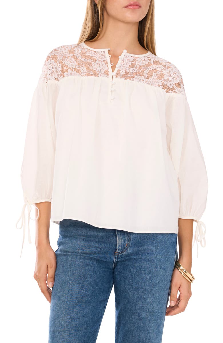1.STATE Lace Yoke Jersey Top, Main, color, 